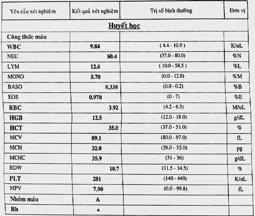 Ý Nghĩa Của Các Chỉ Số Trong Xét Nghiệm Máu